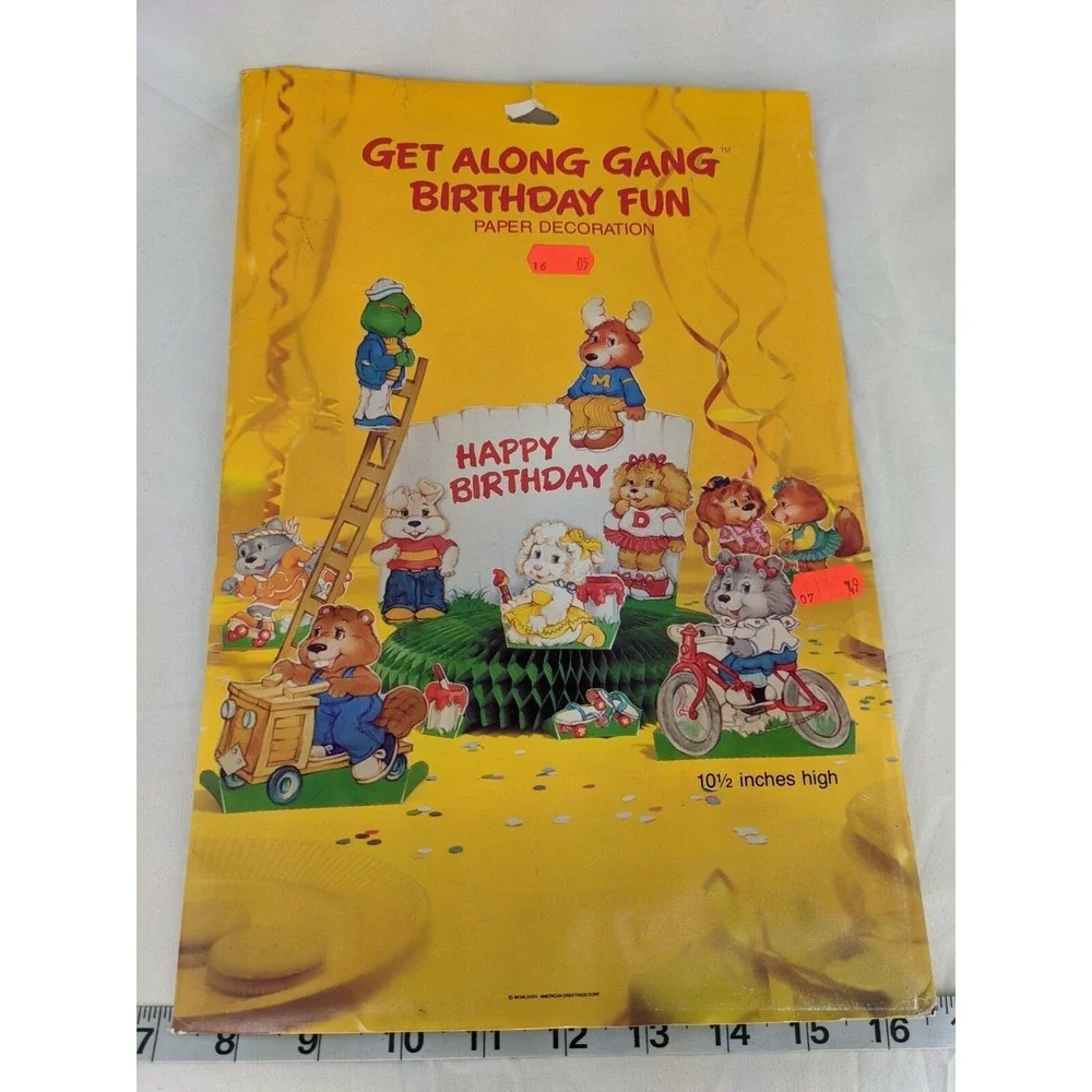 Get Along Gang‎ Birthday Decoration Centerpiece Paper Honeycomb Sealed 1985
